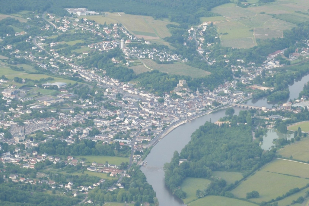 vue aerienne montrichard